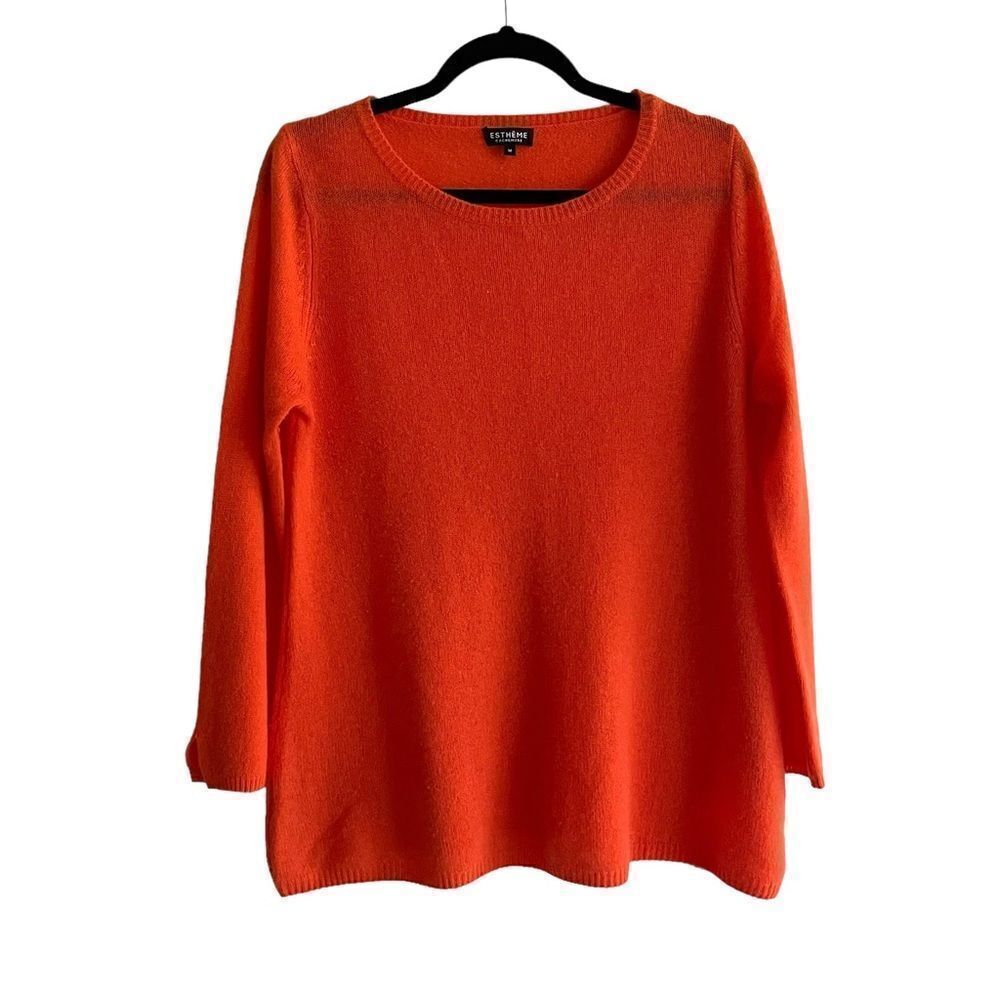 ESTHEME CASHMERE Cashmere Oversized Sweater Orange M